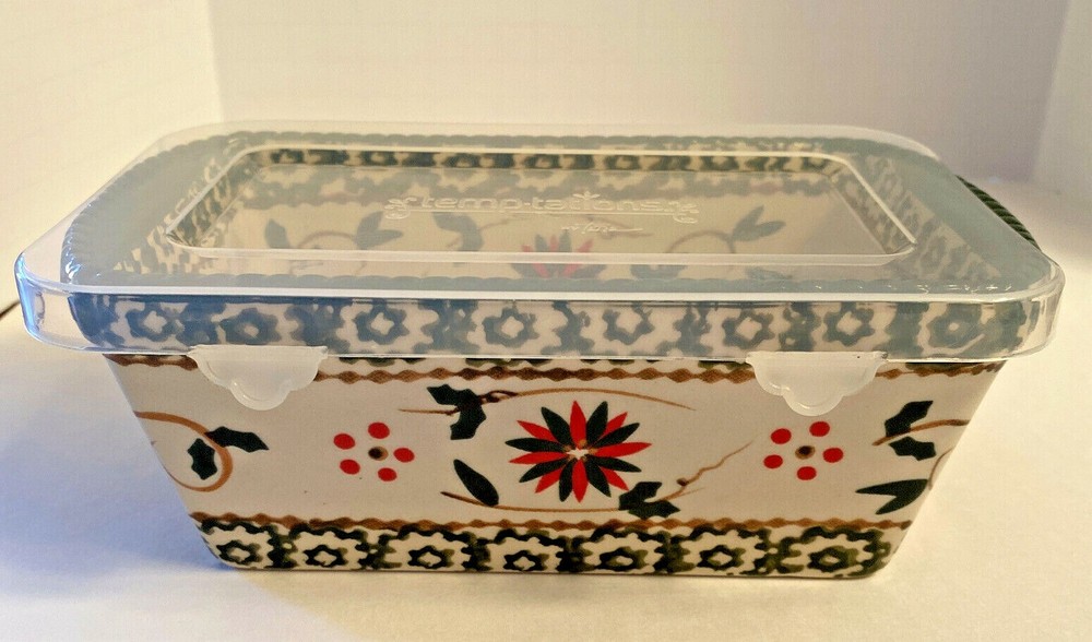 Temp-tations Old World 12oz Mini Loaf Pan with Lid Oven Bake Ware
