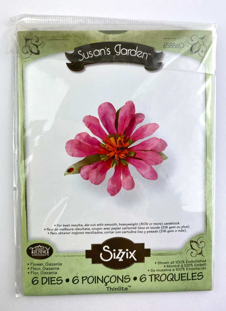 Sizzix Thinlits FLOWER, GAZANIA Flower Susan's Garden 6 Dies