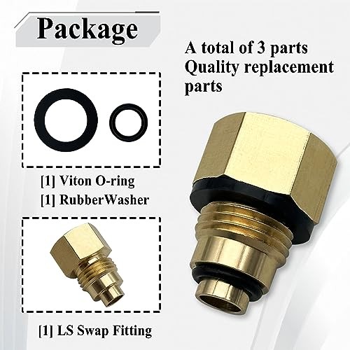 LS Swap Power Steering Pump Line Fitting Replacement Part, Use to Convert