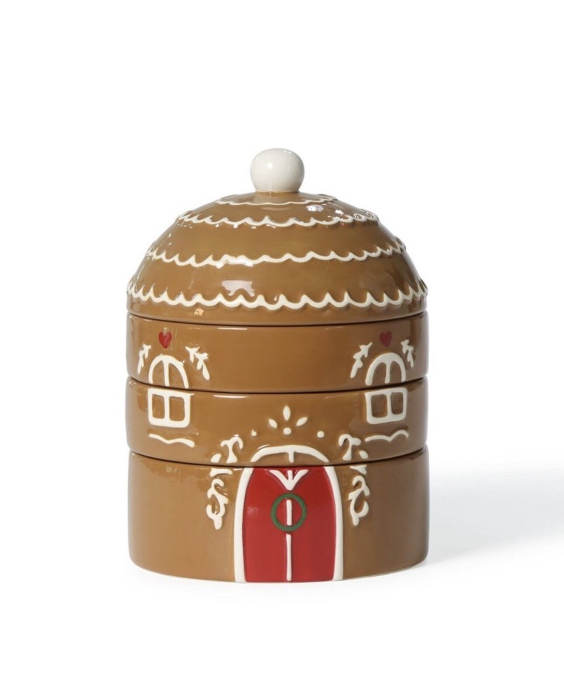Target Gingerbread House Measuring Cups Christmas Ceramic Stacking Baking Decor
