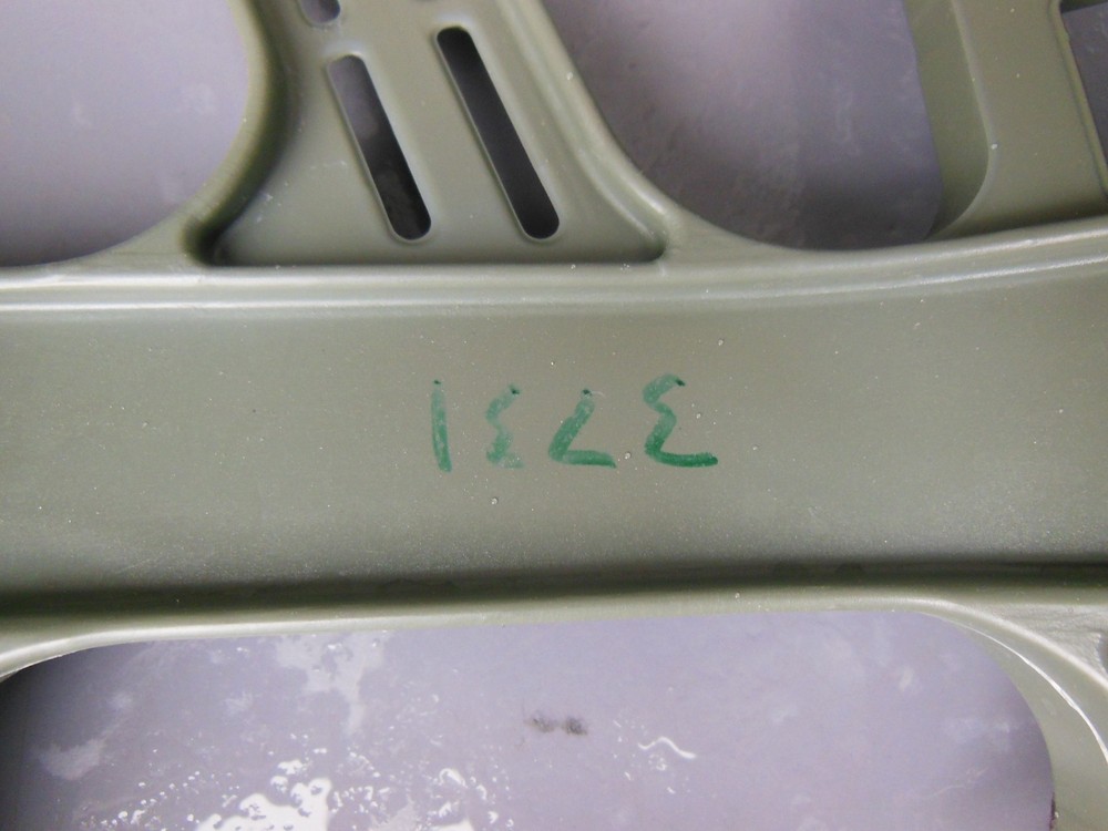 ONE ...MILITARY SURPLUS PACK FRAME MOLLE GREEN ARMY SEAT BACK ORGANIZER --USED