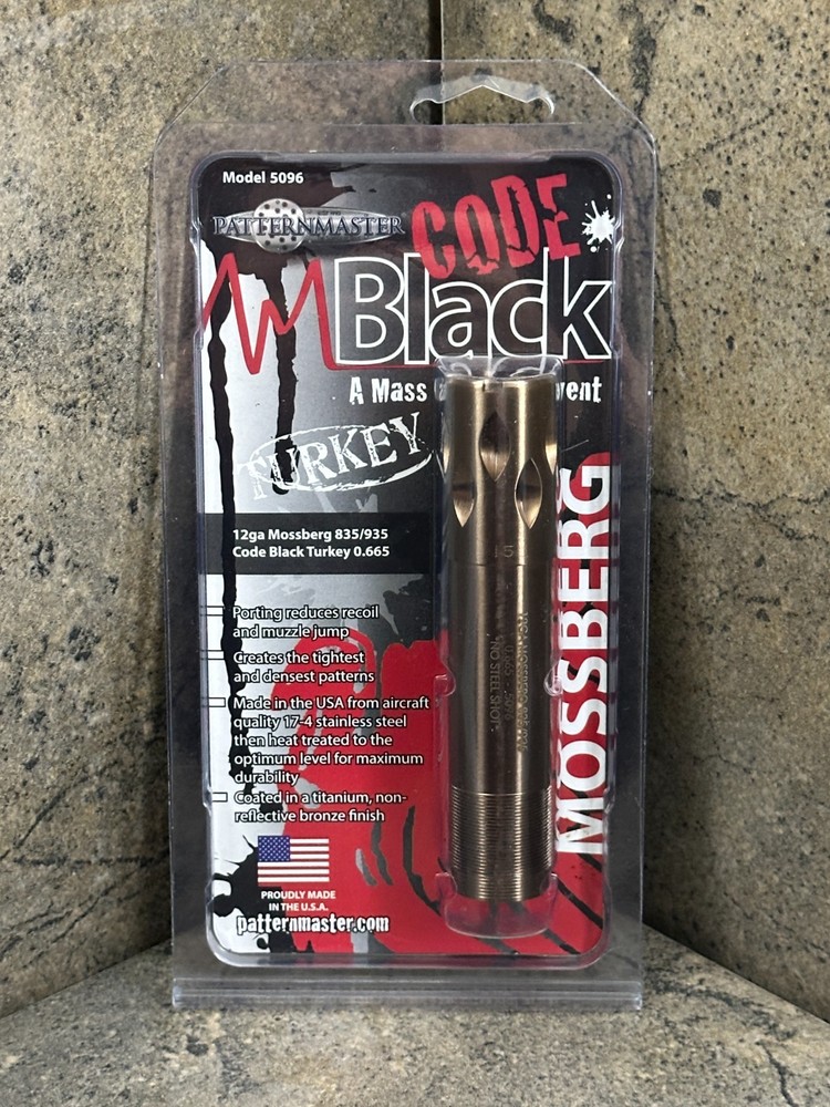 Patternmaster Code Black Turkey Choke Tube for 12ga Mossberg 835/935 .665