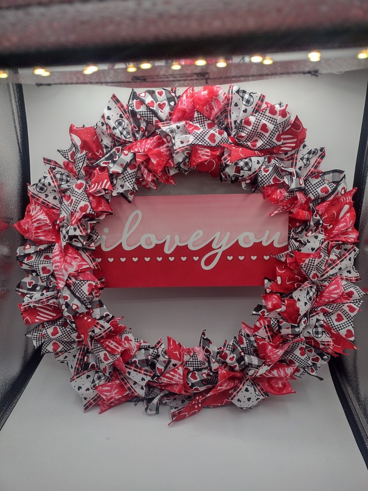 Beautiful Valentine's Ribbon Wreath