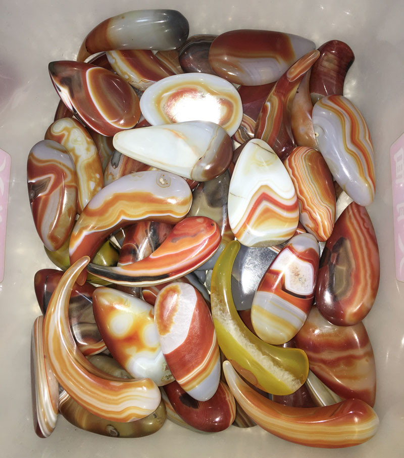 Natural Banded Agate Madagascar,Xlarge Tumbled Beautiful Patterns Specimens