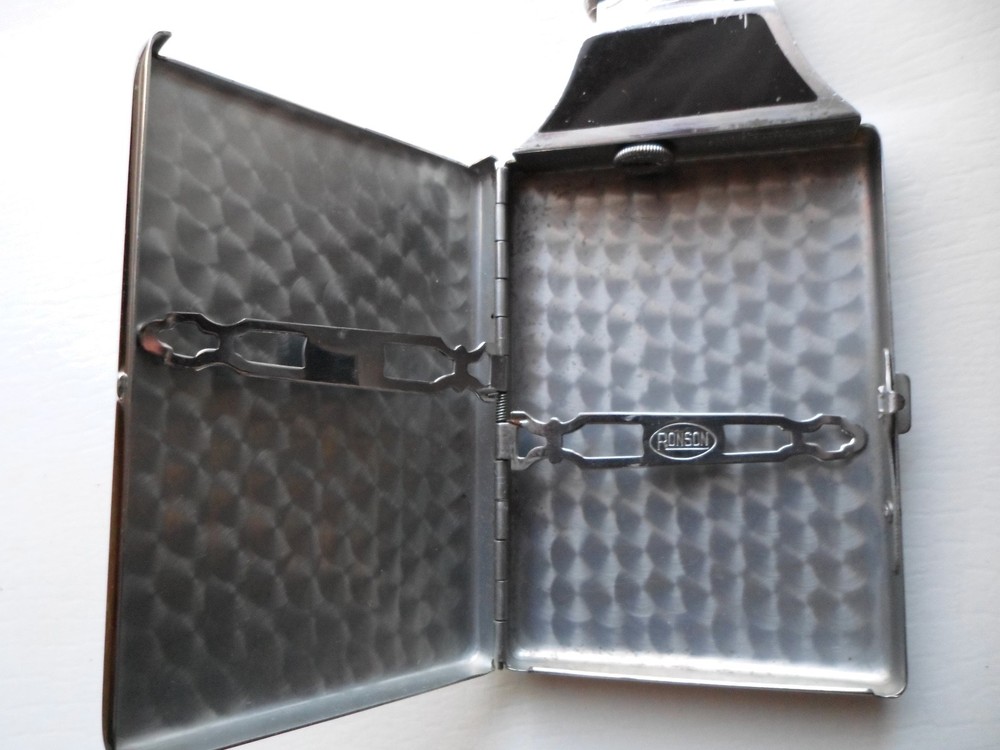 vintage RONSON cigarette Master Case & Lighter combo