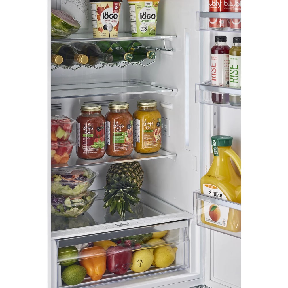 UNIQUE Classic Retro 12 cu. ft. Bottom Freezer Refrigerator - Marshmallow