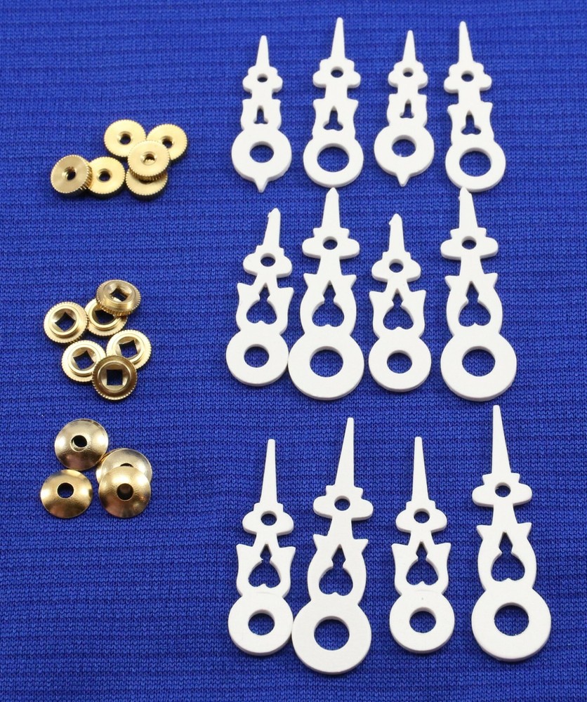Regula Cuckoo Clock Hand Assortment 6 Sets White 60-80 mm Dials W/ HARDWARE