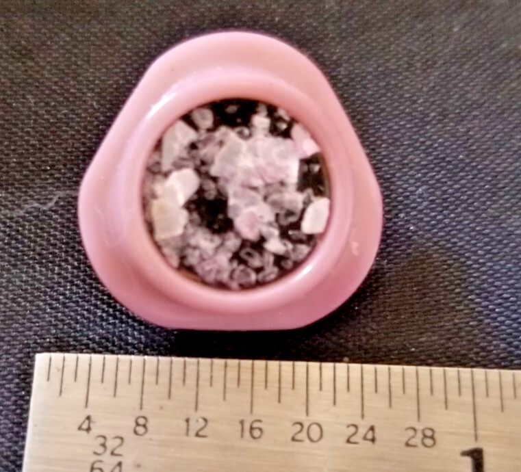 5 Shank Pink Confetti Look Sparkly Buttons