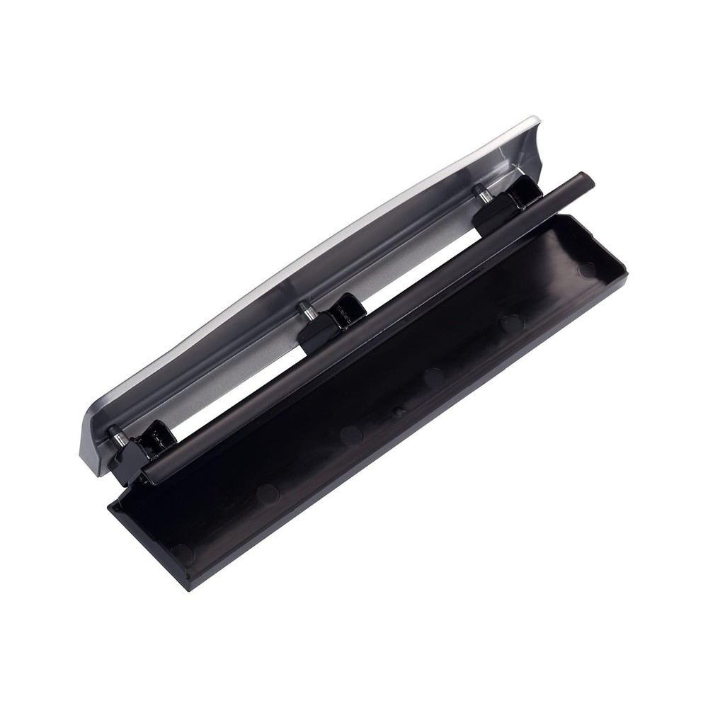 Efficient Manual 3 Hole Punch - 12 Sheets Capacity, Rubber Base for Stability