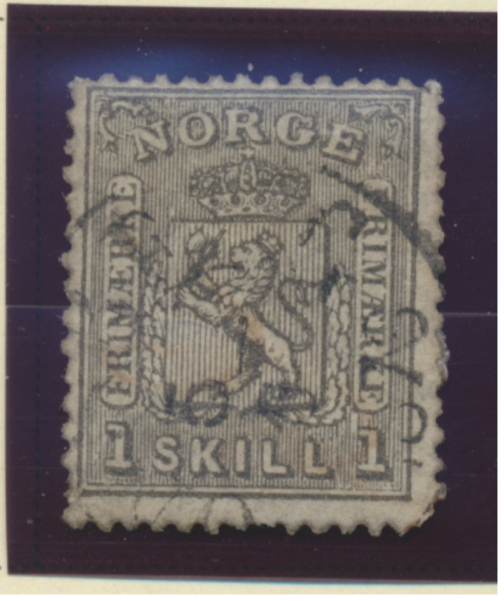 Norway Stamp Scott #11, Used