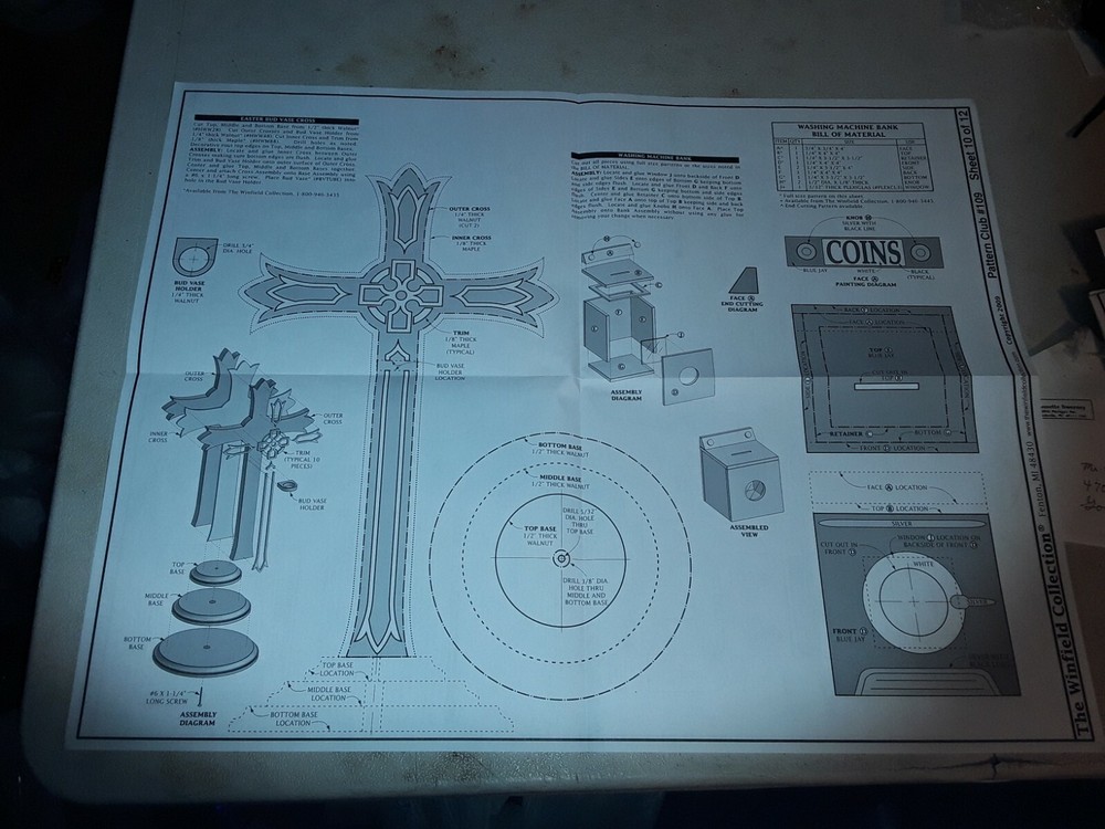 Winfield pattern club set #109 spring and Easter wood patterns