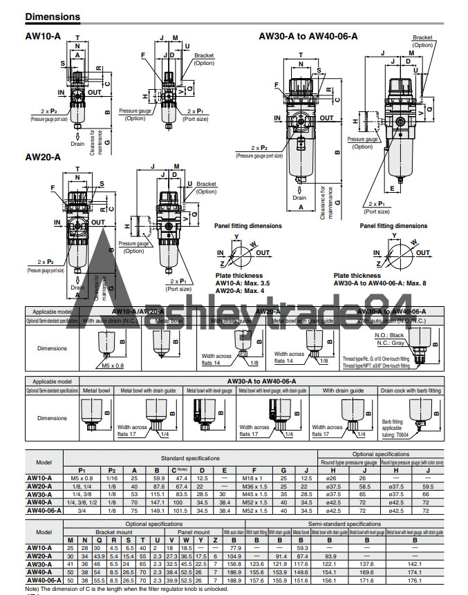 1PCS NEW SMC AW20-02BE-B Pressure Reducing Regulator