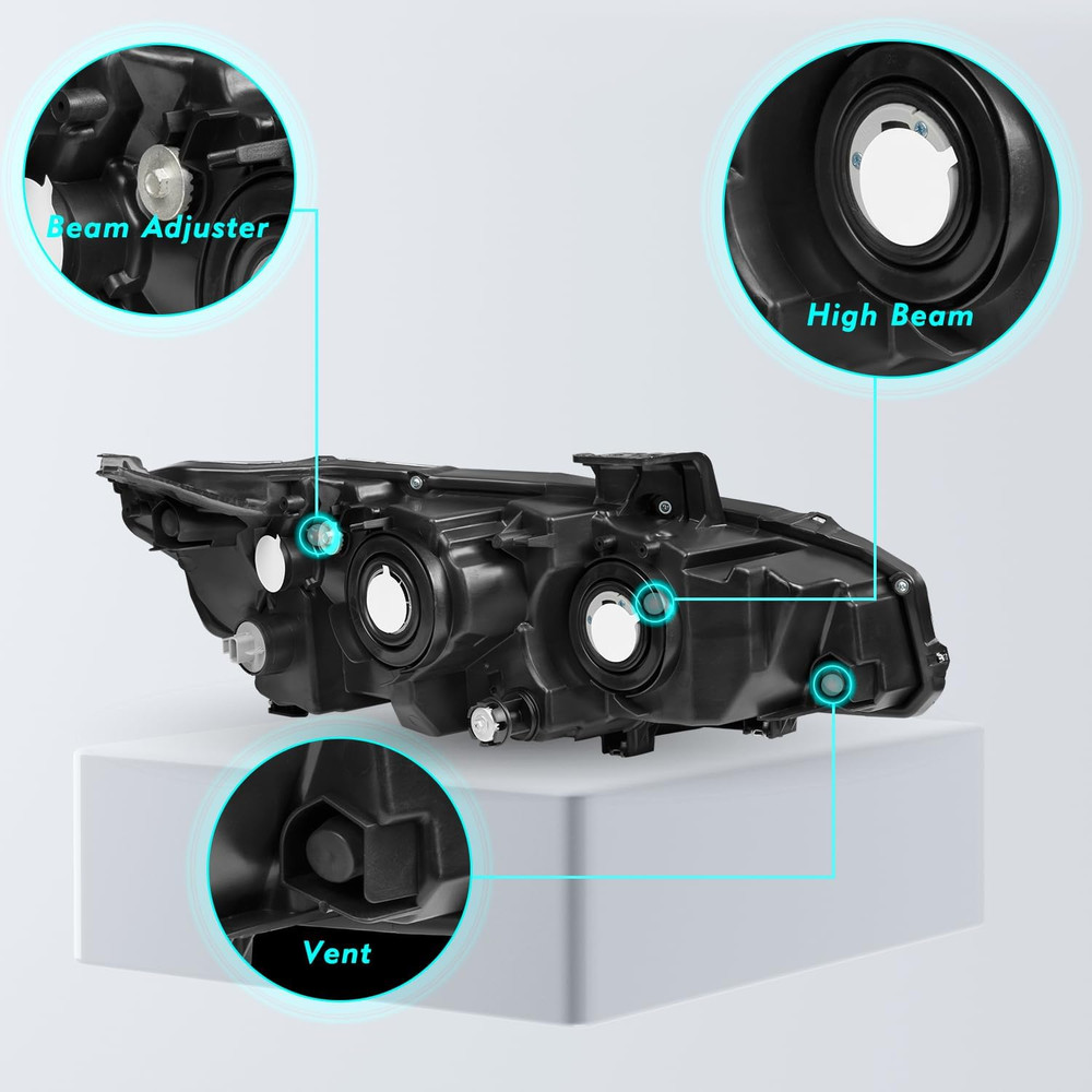 Headlight Assembly Replacement for 2016-2021 Honda Civic W/Led DRL Projector Hea