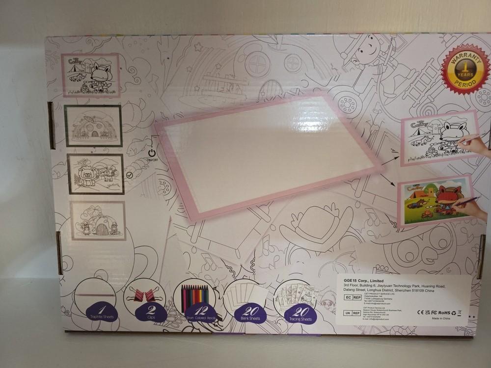 LED Rechargeable Illuminated Tracer, Includes 20 Tracing Sheets, 1 Graphite...