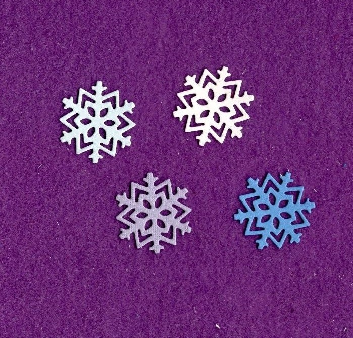 SNOWFLAKE  # 16 die cuts scrapbook cards