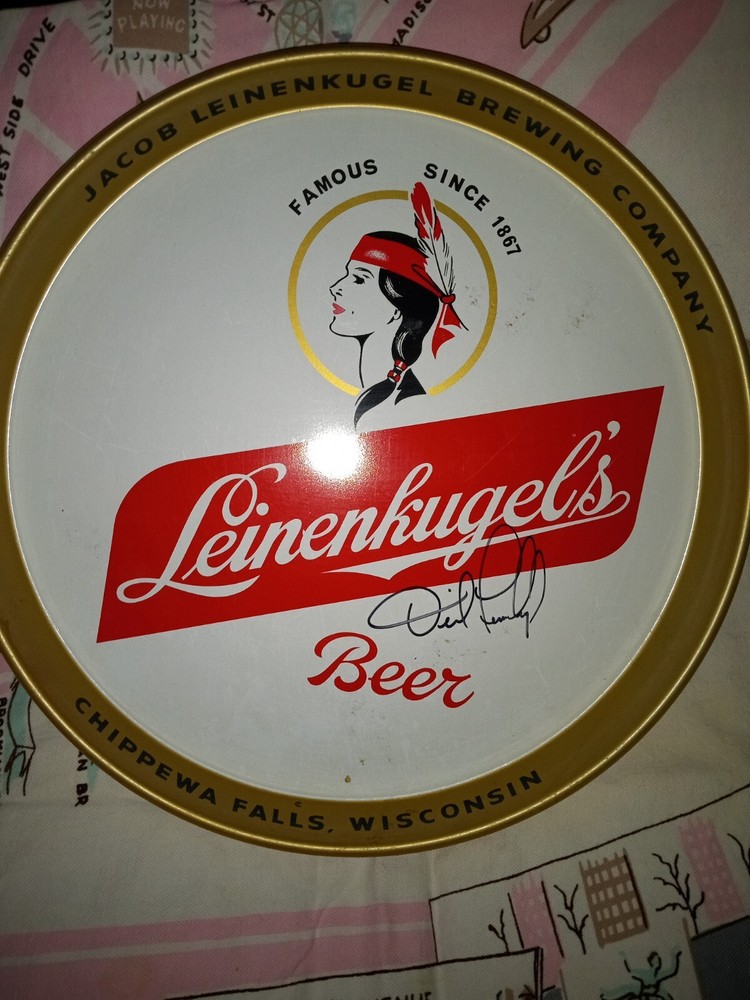 Leinenkugel's double bubble clock, Autographed tray, Signed Pitcher, Original!!