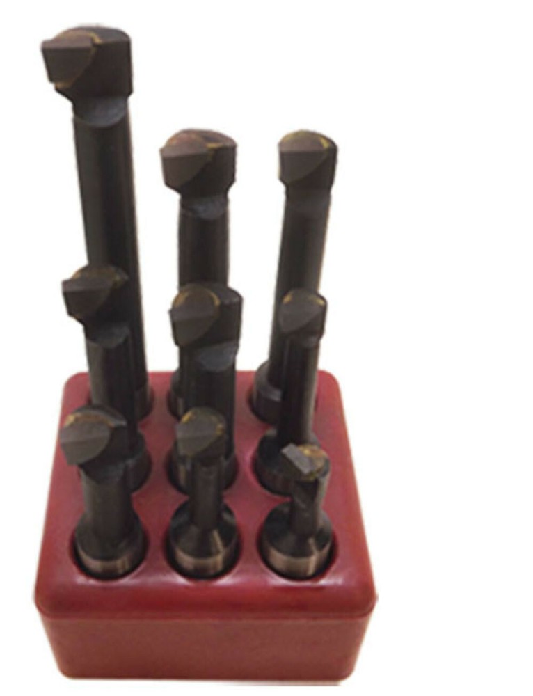 9 PC BORING BAR 1/2" Shank 50RC Bore C6 Carbide Tip