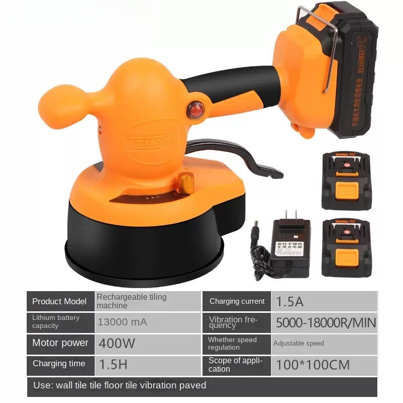 Electric Wireless Tile Vibrator Leveling Machine Bricklayer Ceramic Tile Suction