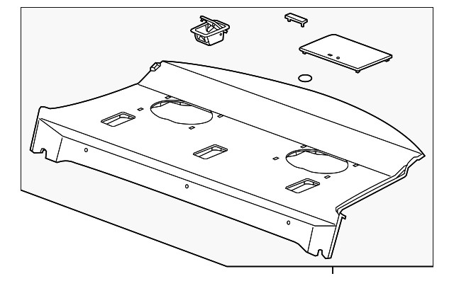 Genuine GM Light Neutral Rear Window Panel Trim 22848635
