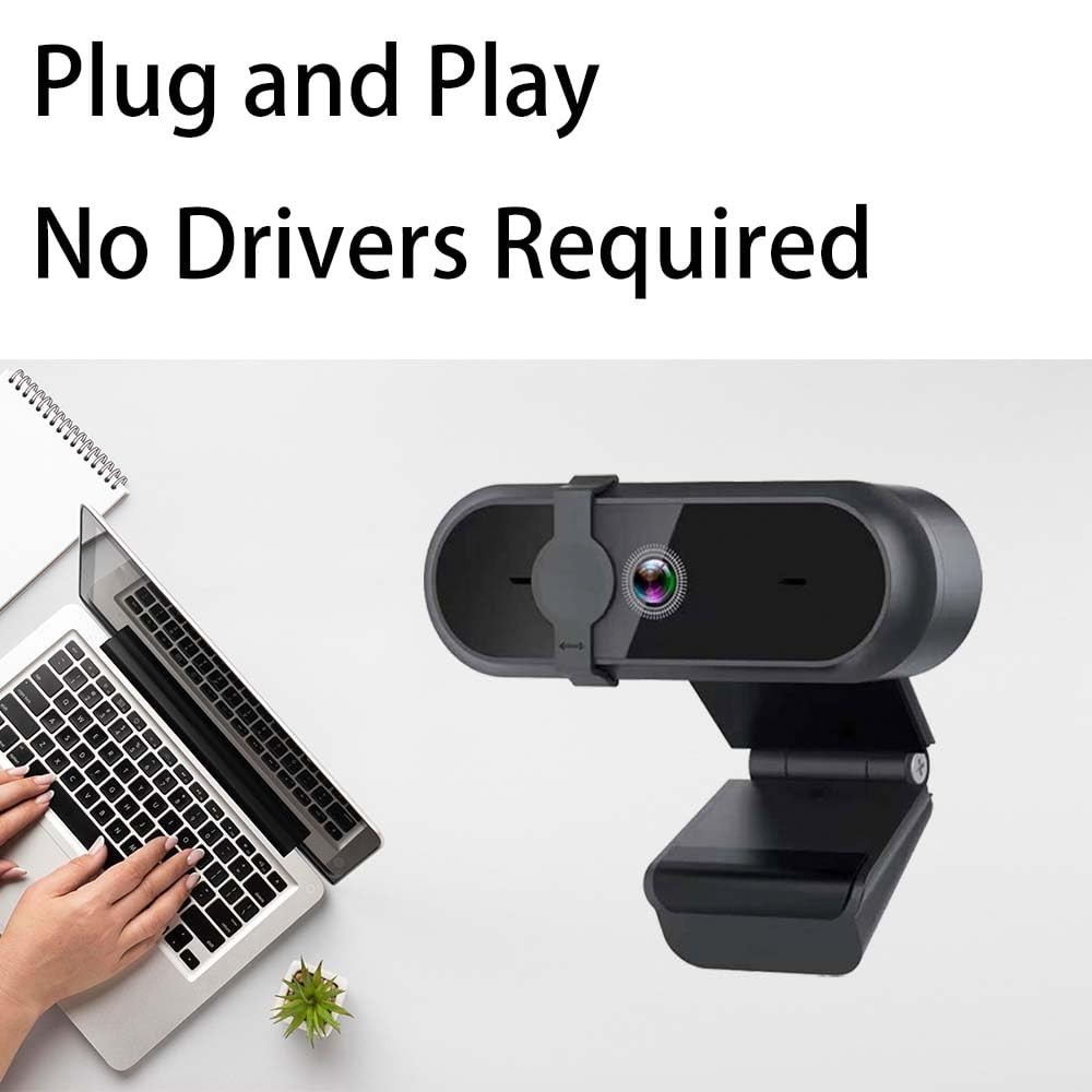 Jinpei Autofocus Webcam with Privacy Cover (Resolution) Black