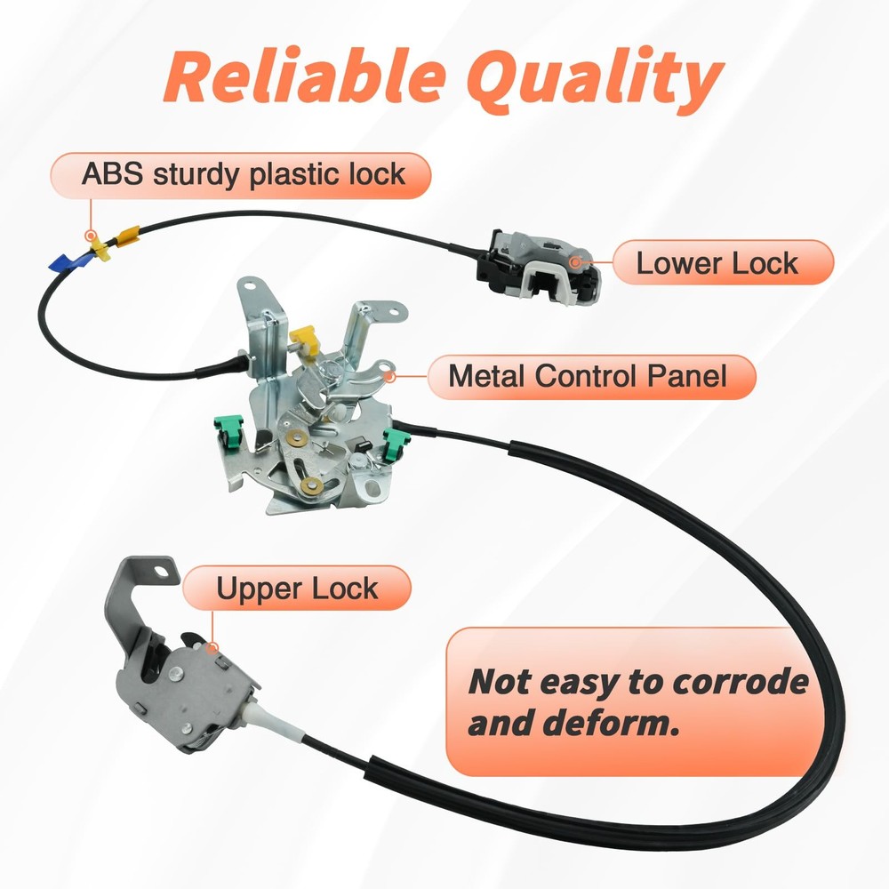 Blycorul Rear Door Latch Assembly and Cable, Compatible with Left & Right
