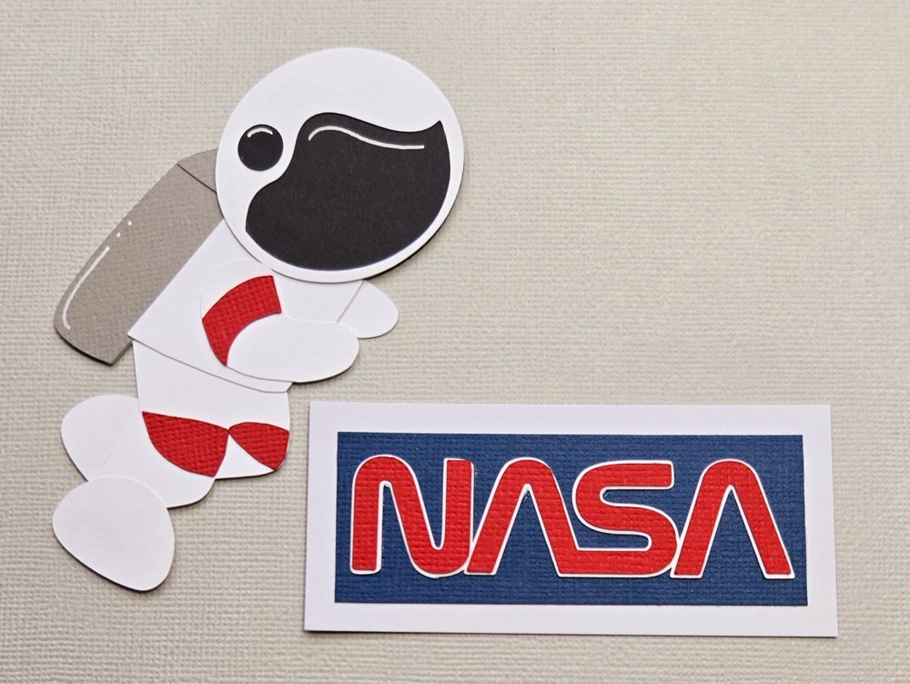 Astronaut Set. Scrapbook, Card Making Paper Piecing