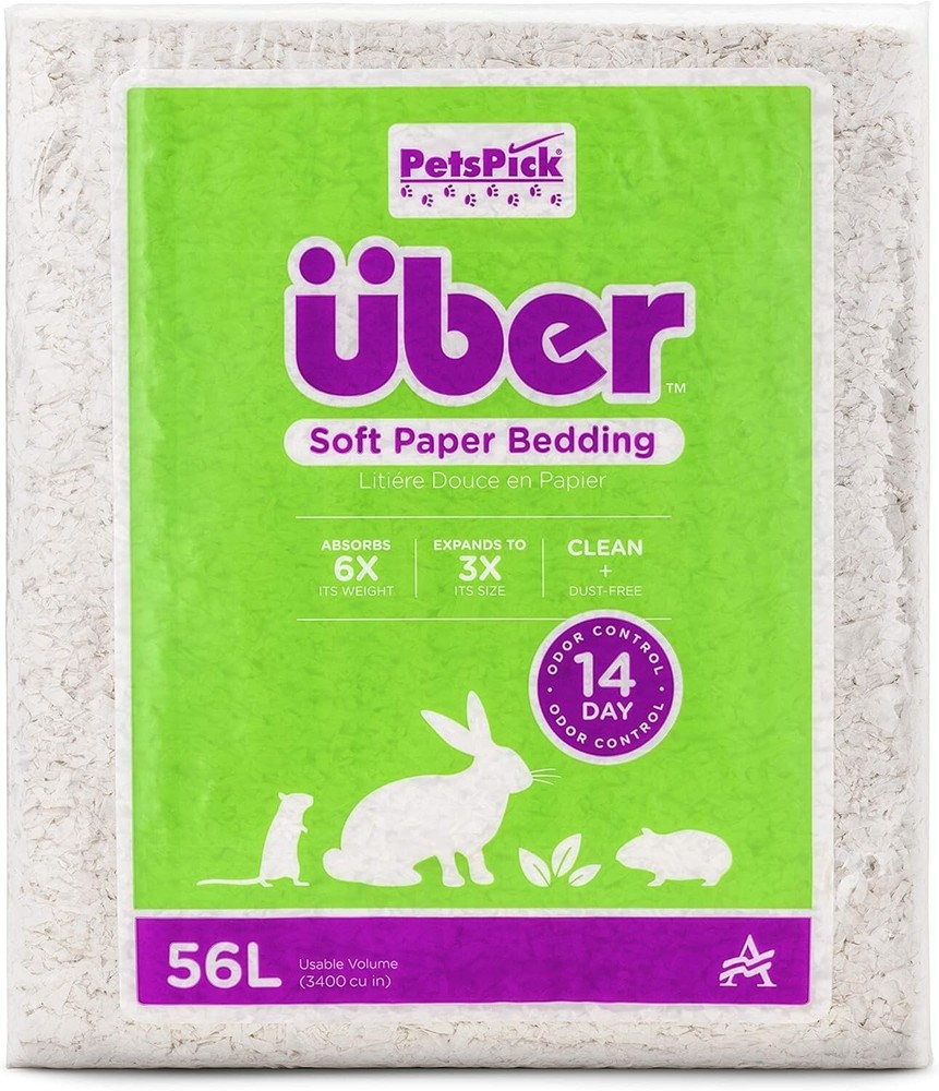PETSPICK Uber Soft Paper Pet Bedding for Small Animals, Confetti Multi, 56 L