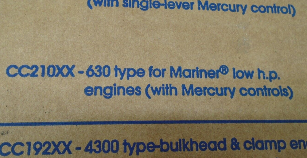 Teleflex Type 630 19Ft Mercury Mariner Control Cable Part# CC21019 #1