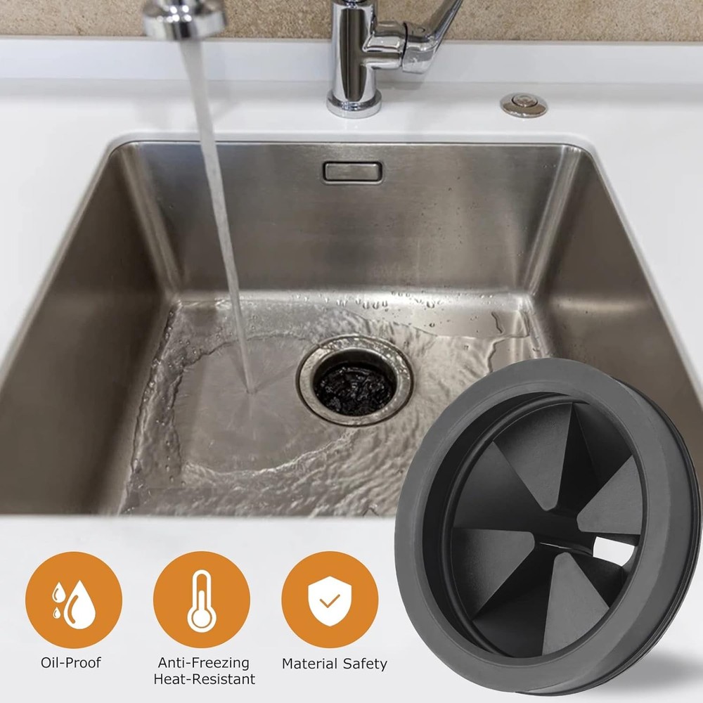 Upgraded Garbage Disposal Splash Guard, 2 Pack EPDM Rubber 3 Black 2