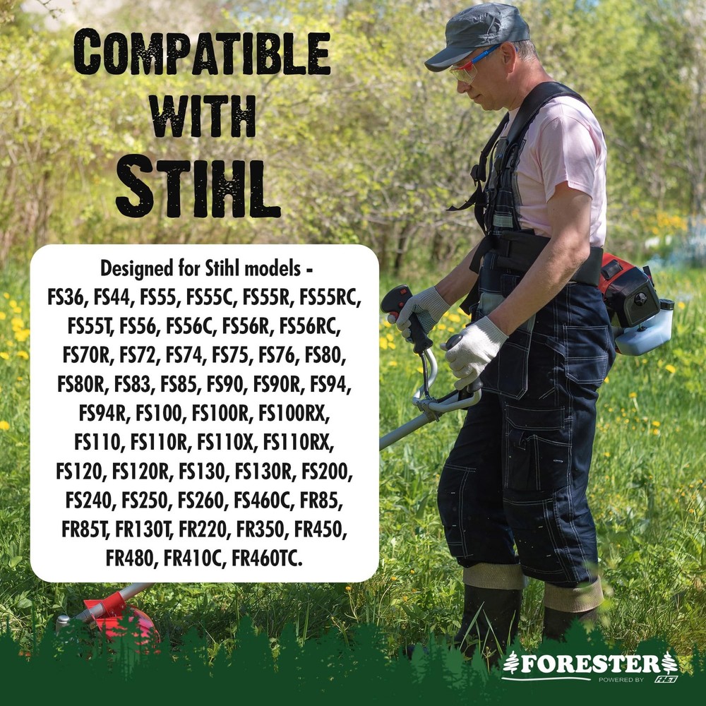 FORESTER Brush Cutter Trimmer Conversion Kit with 7” Brush Cutter Blade, Incl...