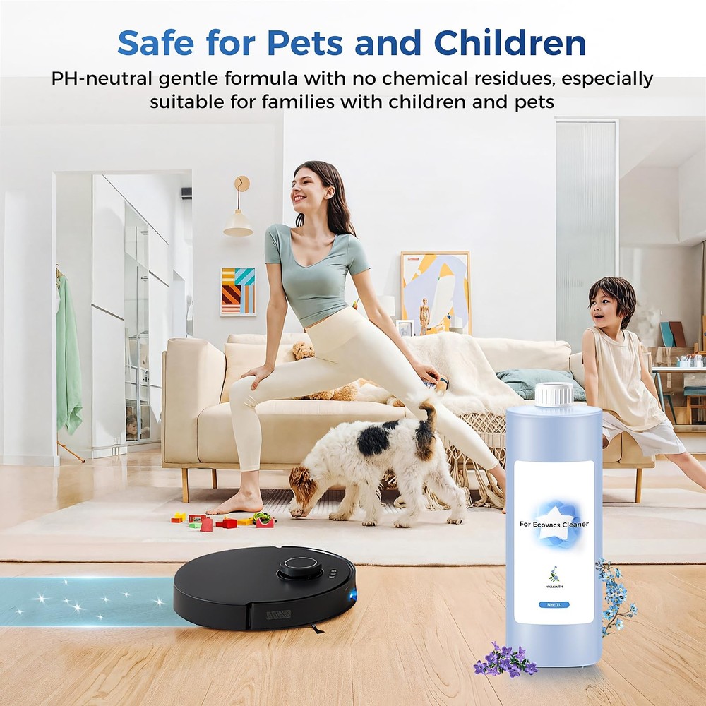 1L Multi-Surface Floor Cleaning Solution for Ecovacs Deebot T30S COMBO/T30S/X...