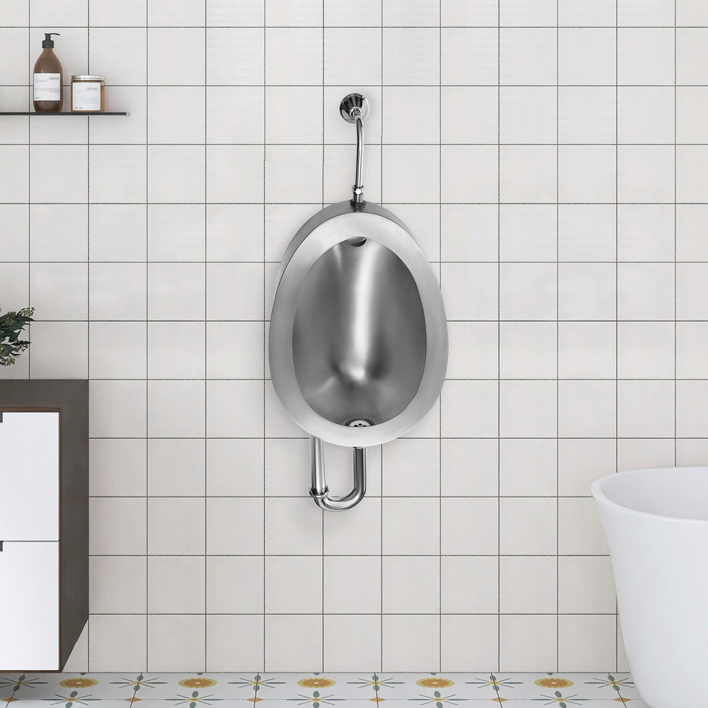 Automatic Wall Mounted Bathroom Urinal Intelligent Sensor Flush Public Toilet US