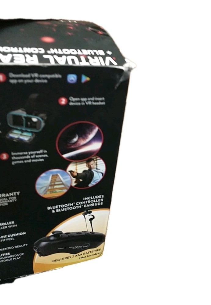 ReTrak Virtual Reality Headset Utopia 360 Degree 3D VR Headset With Controller.