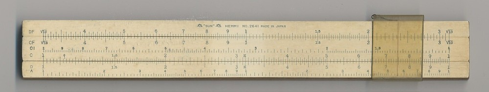 Extremely Rare Hemmi NO. 2641 Bamboo Slide Rule