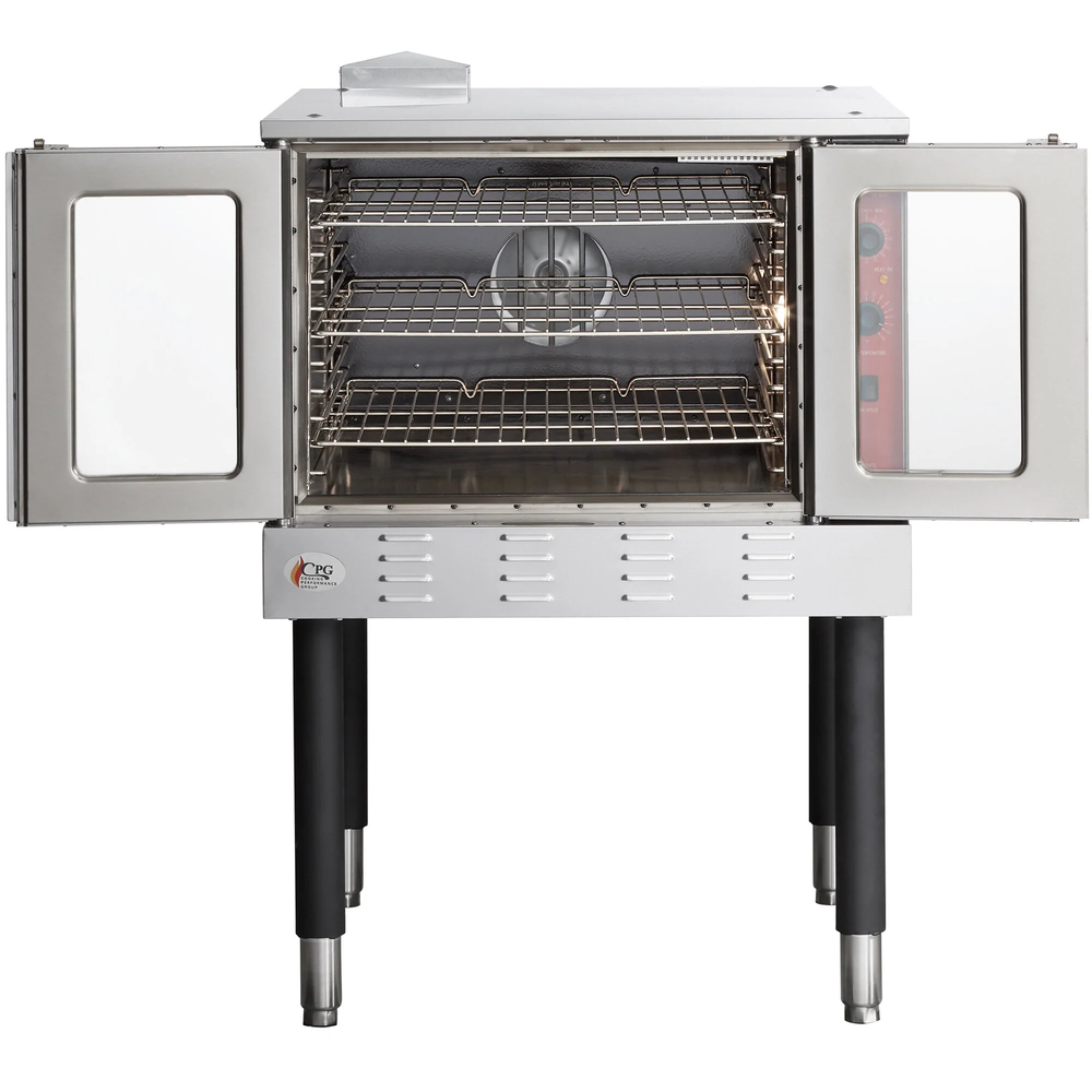 Deep Depth Single Deck Full Size Liquid Propane Convection Oven with Legs