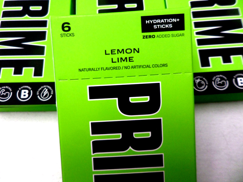 Prime Hydration + Sticks Lemon Lime 36 Sticks 6 Boxes