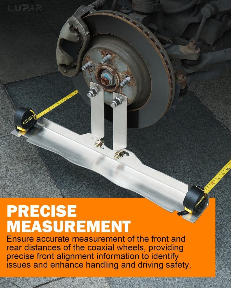 Upgraded Wheel Alignment Tool with Connection Sheet, Heavy Duty Stainless
