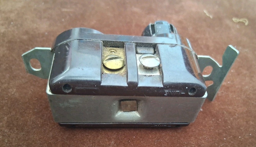 Vintage Circle F Light Switch With ON/OFF Indicator Light-Untested Salvage.