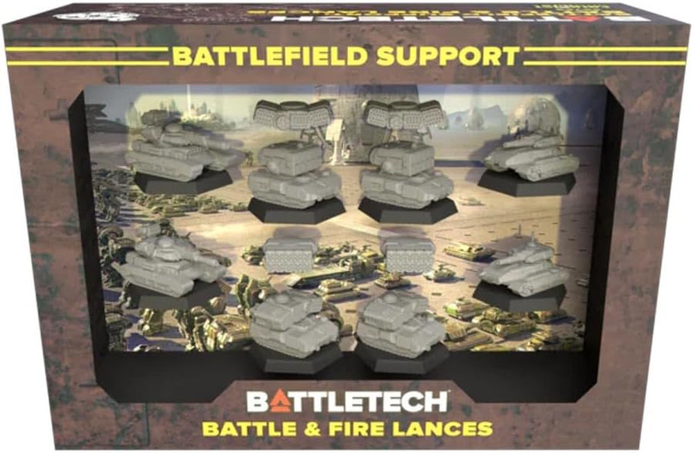 Battletech Battlefield Support: Battle & Fire – Eight Plastic Miniatures with Dr