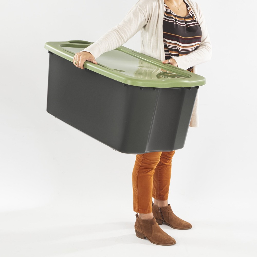 Sterilite EZ Carry 30 Gallon Extra-Large Storage Bin, Plastic Storage Container