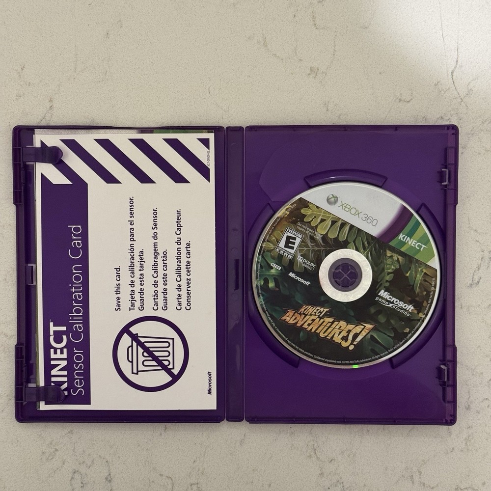 OEM Microsoft Xbox 360 Kinect Motion Sensor Bar + Kinect Adventures! Complete