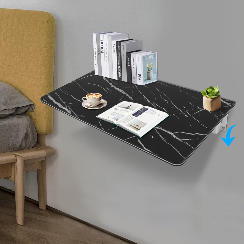Black Folding Wall Desk, Wall-mounted Folding Table, Wall Mounted Folding Table
