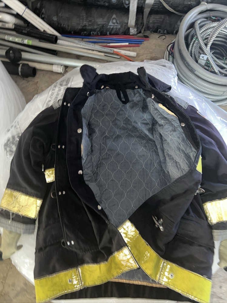 Stedair 3000 Firefighter Coat Medium Black Chieftain Fire-Dex 35M6J