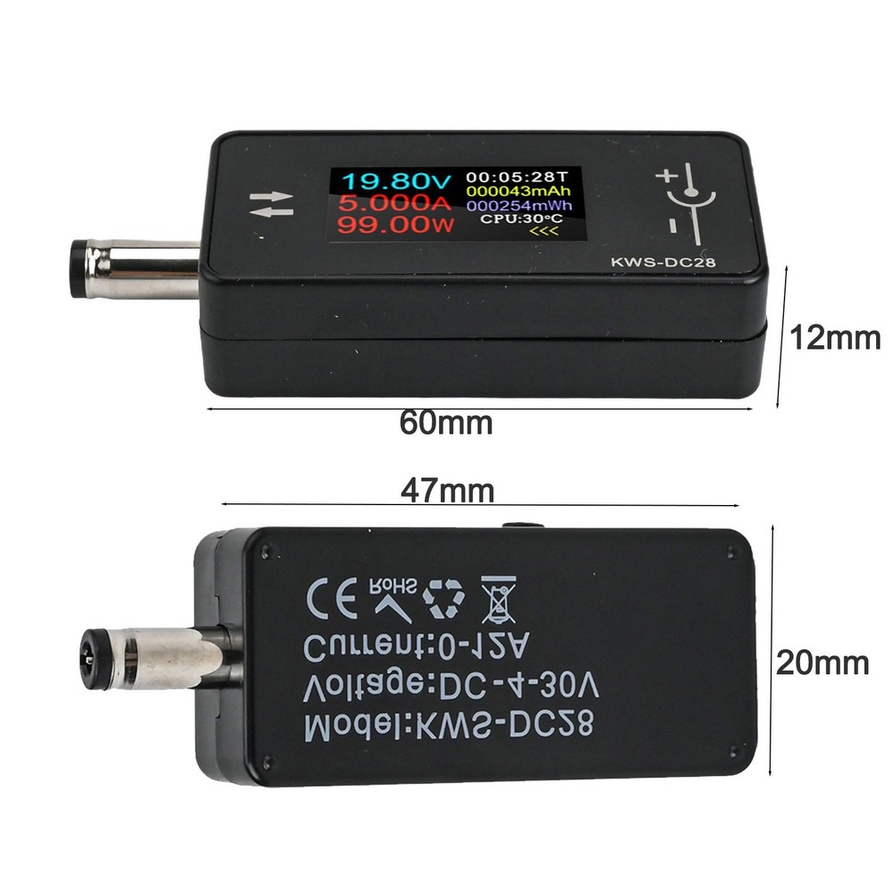 KWSDC28 Voltage Meter and Current Monitor with Intelligent Memory Function