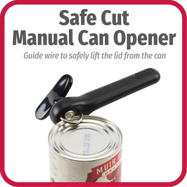 Good Cook Can Opener, Safe Cut Manual no Sharp 1-Pack, Black