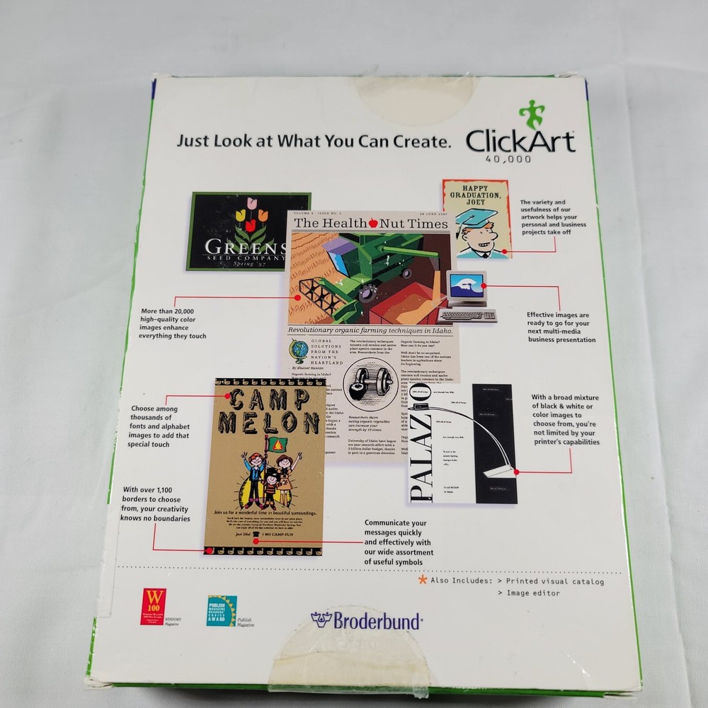 Click Art 40,000 Starter Image Pak Software 4 PC Users Guide Visual Catalog 3CDs