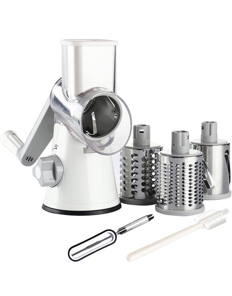 Manual Rotary Cheese / Vegetable grater - slicer with handle