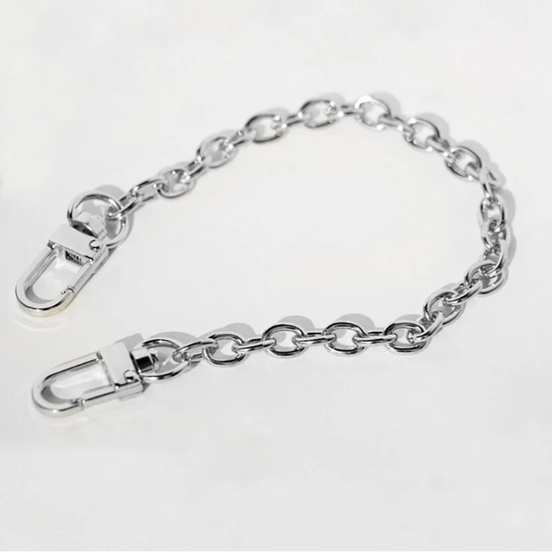 Silver Chain Strap Bag Extender 25cm Extend Zipper Top Handle