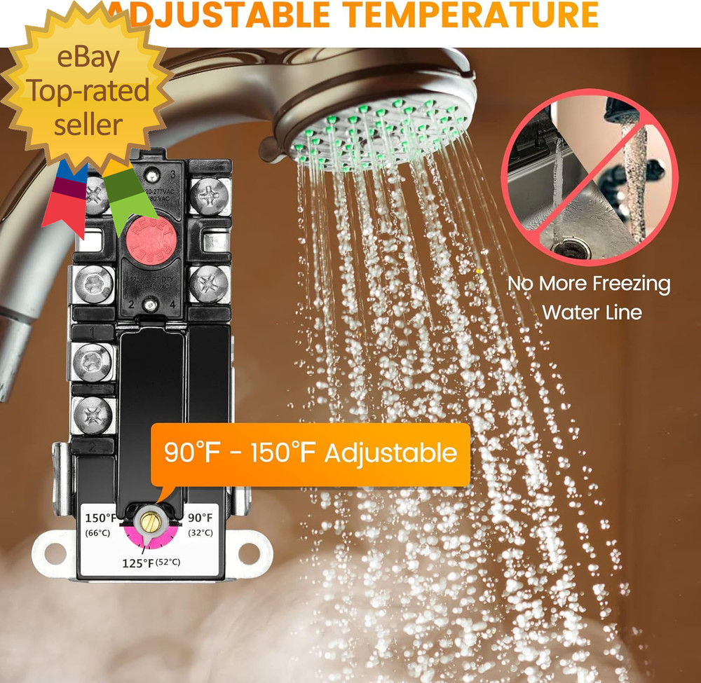 RV Electric Water Hybrid Heater Kits Converts RV LP Gas Water Heater to 120V Ele