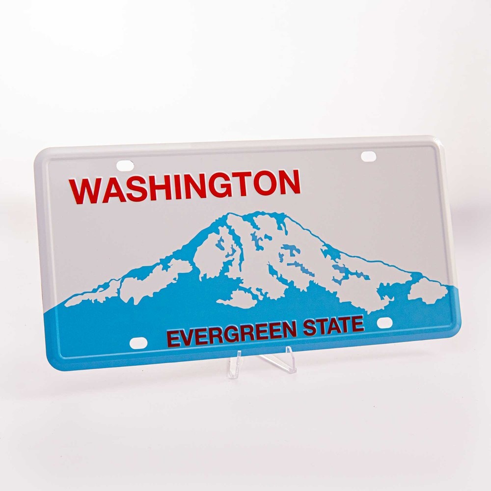 Personalized Washington State License Plate - Embossed Metal & Custom Lettering